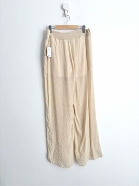 Cleo Wide Leg Palazzo Pants Boho Resortcore L NWT